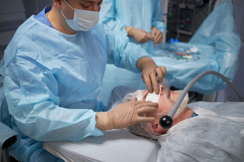 post opération des yeux