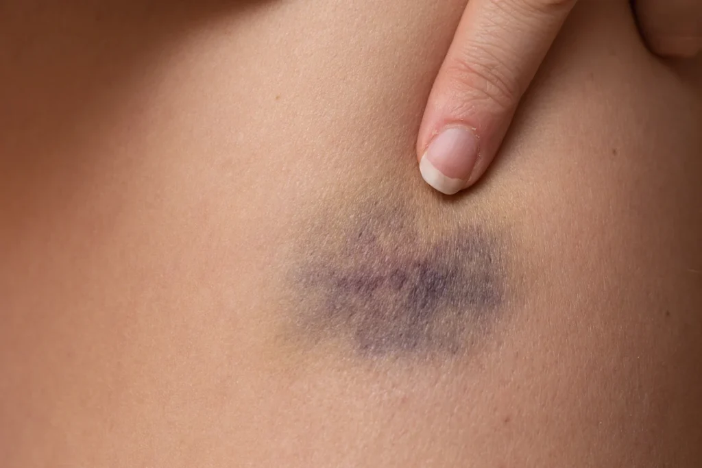 Bleu sur la peau